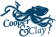 Cooper & Clay Logo in Blue