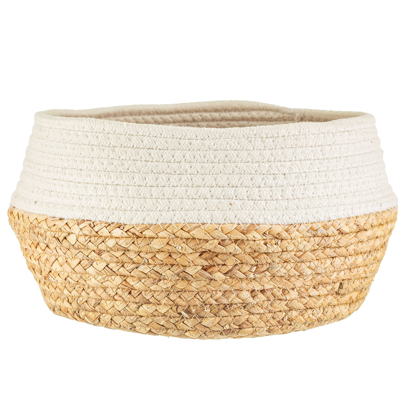 White Rope & Seagrass Basket