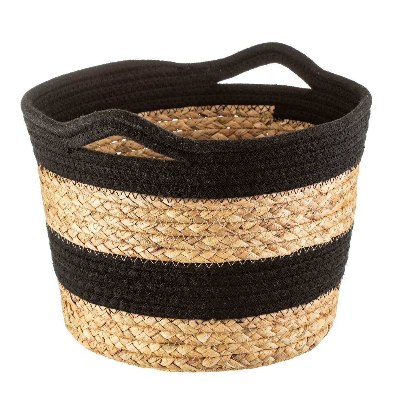 Black Rope & Grass Stripe Basket