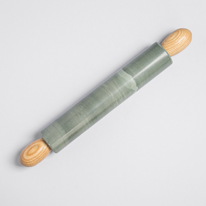 Slate Rolling Pin with Wooden Handles