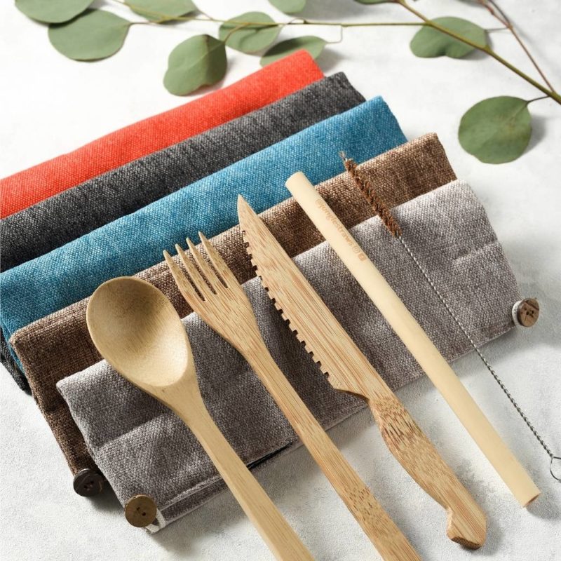 Bamboo Cutlery Hessian Wrap Collection