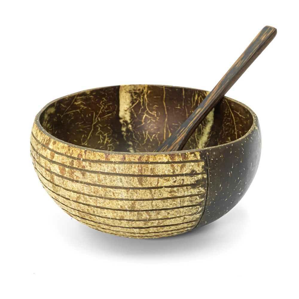 Striped Coconut Bowl